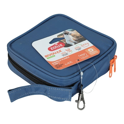 Zolux BVK 2in1 faltbarer Futternapf und Trinknapf blau