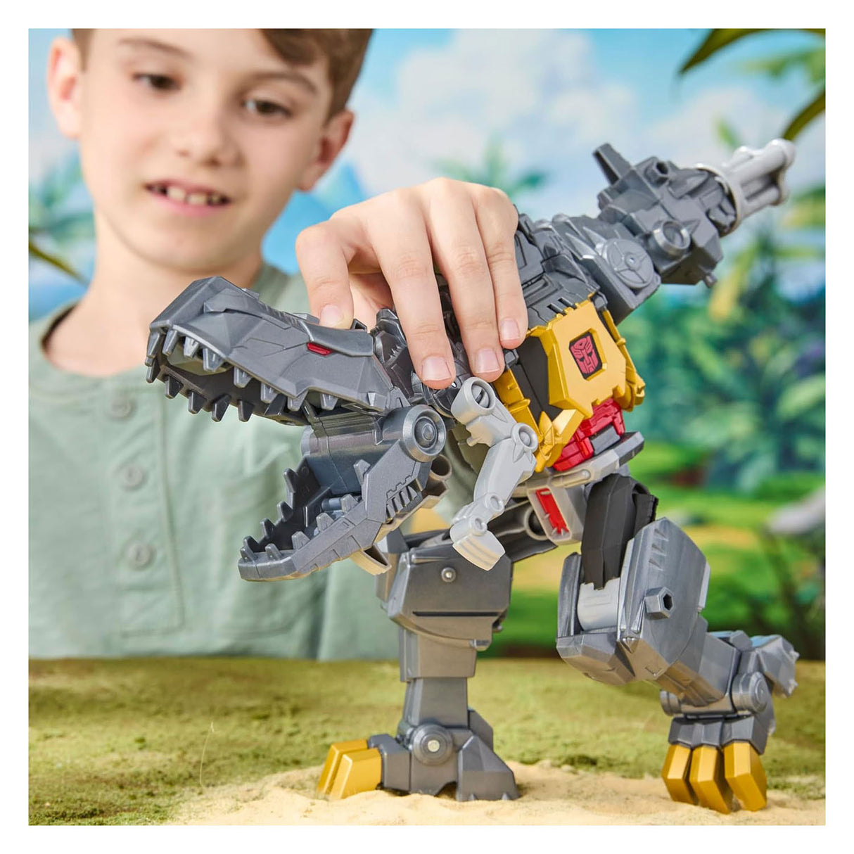 Transformers Transformers Cyberworld Chomp Battle Grimlock Spielfigur