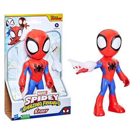 Spidey und seine tollen Freunde staunen über die übergroße Spidey-Spielfigur