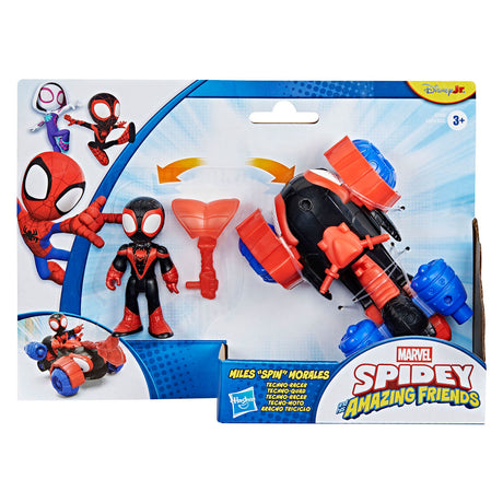 Bewundern Sie Spidey und seine großartigen Freunde, Miles Morales Techno Racer