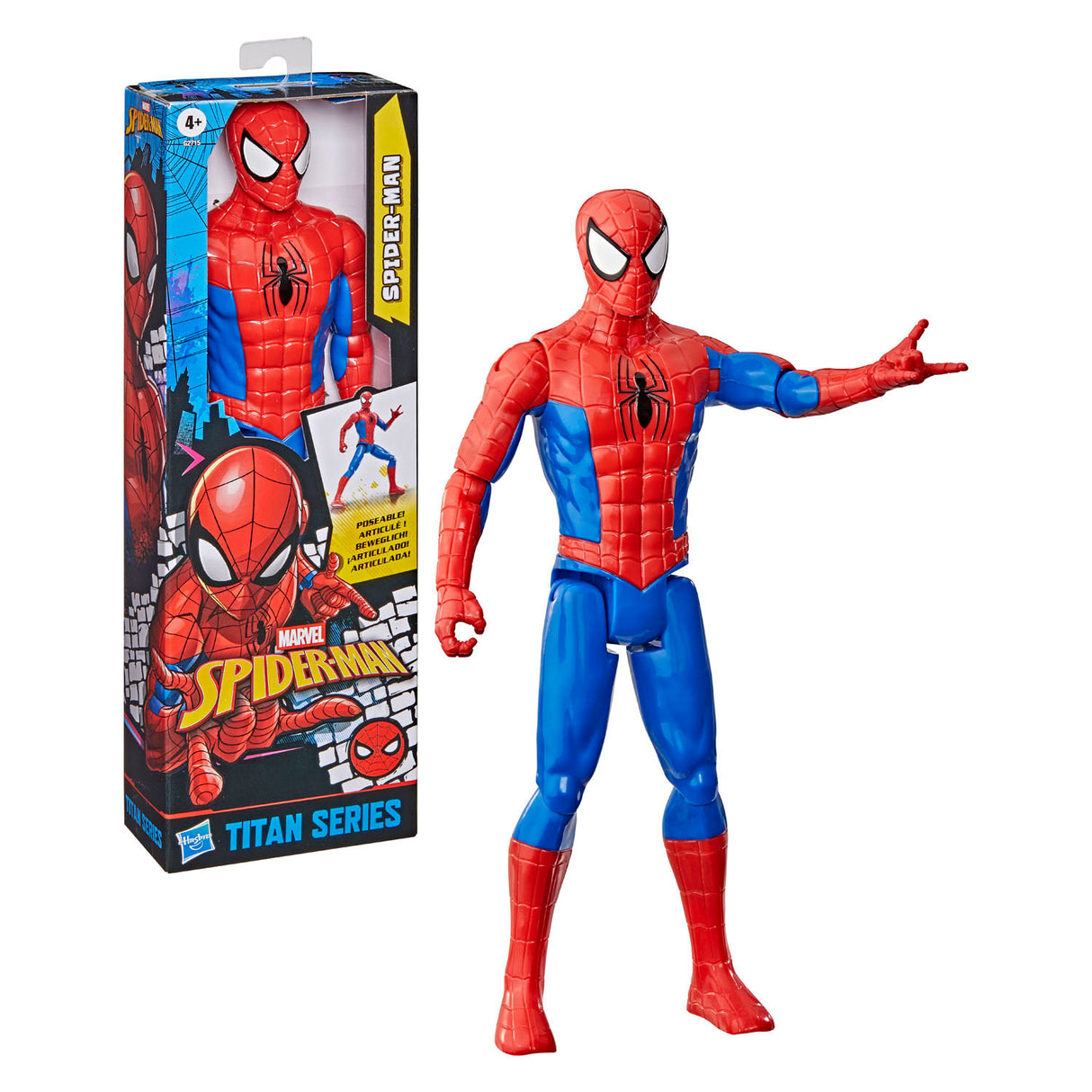 Hasbro Spider-Man Actionfigur rot blau klassisches 30 cm großes Spielzeug.