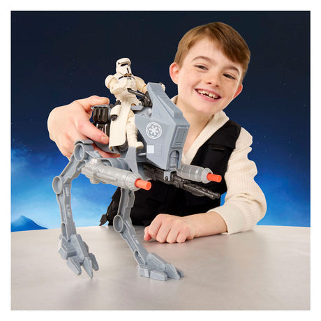 Star Wars Actionverse AT-RT und Imperial Remnant AT-RT Driver – Actionfigur 11 cm
