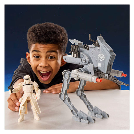Star Wars Actionverse AT-RT und Imperial Remnant AT-RT Driver – Actionfigur 11 cm