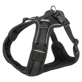 Trixie Hundegeschirr Premium Flexmesh breite Brust schwarz