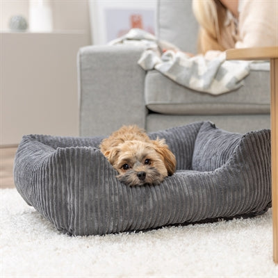 Trixie Hundebett Jonna Vital Rippstoff dunkelgrau