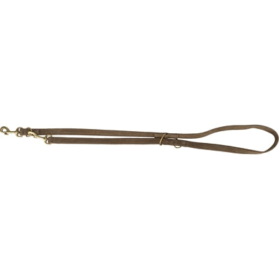 Trixie Hundeleine reines verstellbares Leder braun