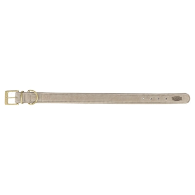 Trixie Hundehalsband reines Leder hellgrau