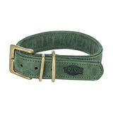 Trixie Hundehalsband aus reinem Leder, Salbeigrün