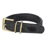 Trixie Hundehalsband reines Leder schwarz