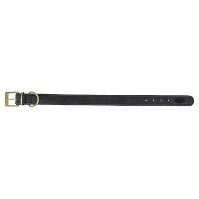 Trixie Hundehalsband reines Leder schwarz
