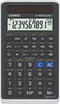 Casio wissenschaftlicher Taschenrechner FX-82 Solar Black