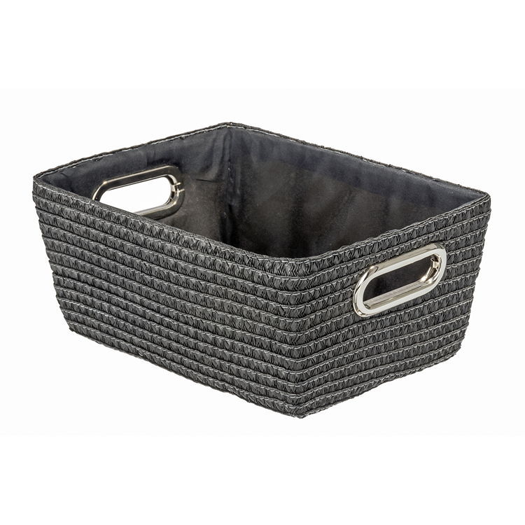 Wenko opbergmandje chromo 28 x 19,5 x 12 cm polyurethaan zwart