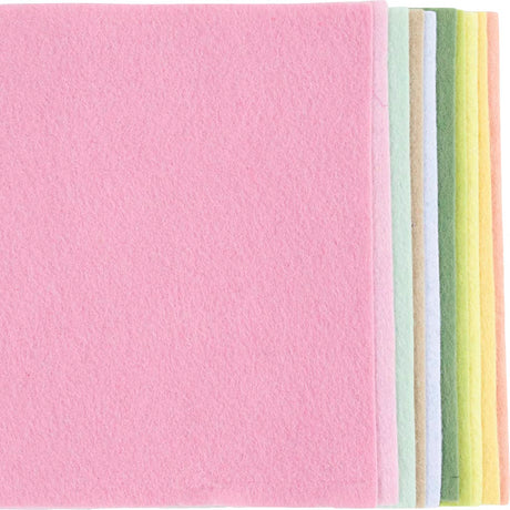 Creativ Company Hobbyfilz, A4, Blatt 210x297 mm, Stärke 2 mm, Pastellfarben, 10 Stück 1 Karton