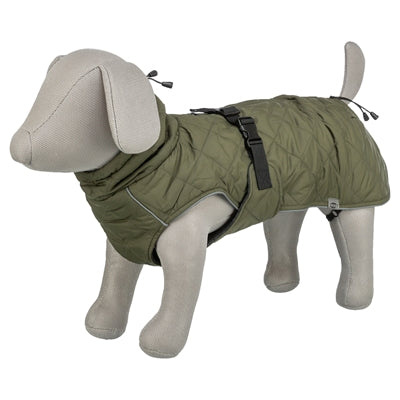 Trixie Hundemantel – olivgrün 40 cm – wasserdicht, verstellbar, Fleecefutter
