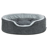 Trixie Vital Hundebett Lino Soft Oval Grau Hellgrau
