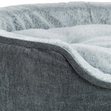Trixie Vital Hundebett Lino Soft Oval Grau Hellgrau