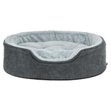 Trixie Vital Hundebett Lino Soft Oval Grau Hellgrau