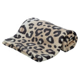 Trixie Hundedecke Leo, weicher Plüsch, cremefarben mit Leopardenmuster