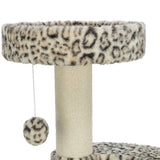 Trixie Kratzbaum Leo Leopardenmuster rund creme