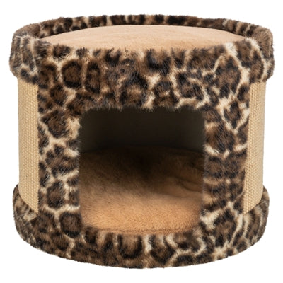 Trixie Kratztonne Leo-Leopardenmuster braun