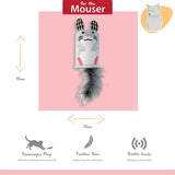Happy Pet Tabby Patch Maus Ratsche und Rolle grau