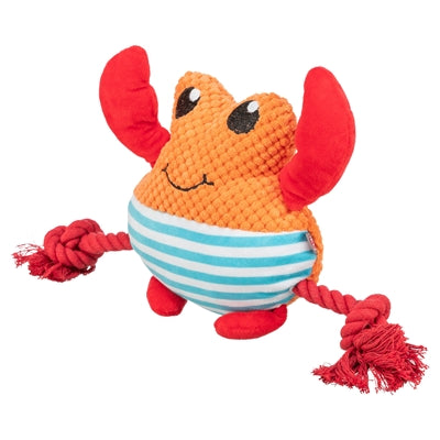 Trixie krab met flostouw oranje