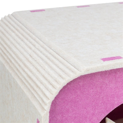 Trixie speelbox merle vierkant vilt zand roze