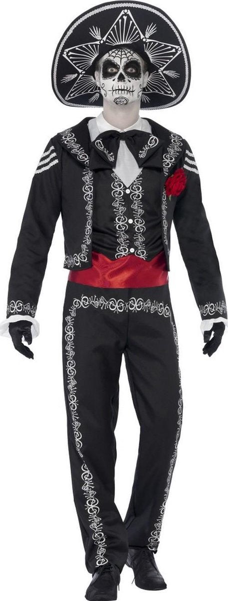 Vegaoo Tag der Toten Kostüm Señor Bones | Faschingskleidung für Herren in den Größen XL-XXL (58-60)
