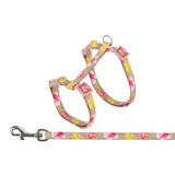 Trixie kattentuigje met riem bloemen motief assorti