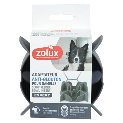 Zolux slowfeeder inzet stuk voor voerbak silicone grijs