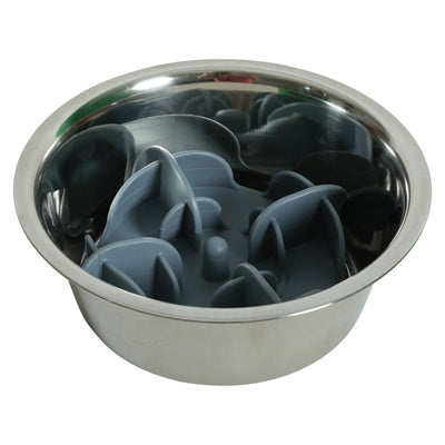 Zolux slowfeeder inzet stuk voor voerbak silicone grijs