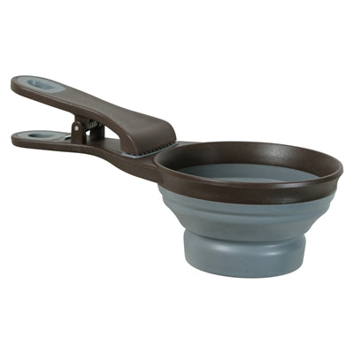 Zolux voerschep 2 in 1 schep afsluitklem silicone grijs