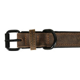 Zolux expert halsband hond premium leer neopreen bruin