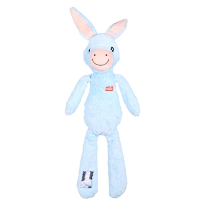 Zolux furry farm ezel hassan pluche met touw blauw