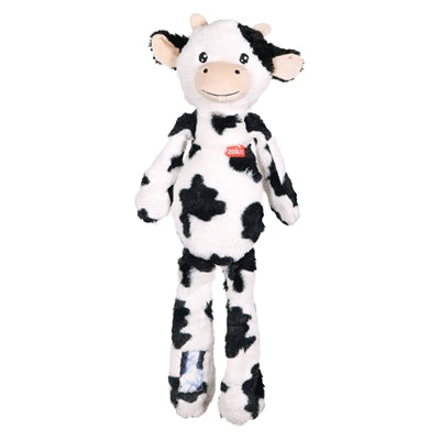 Zolux furry farm koe isache pluche met touw wit zwart