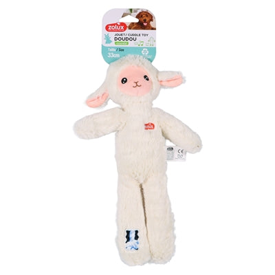Zolux furry farm schaap lenny pluche met touw wit
