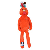 Zolux furry farm haan brock pluche met touw oranje