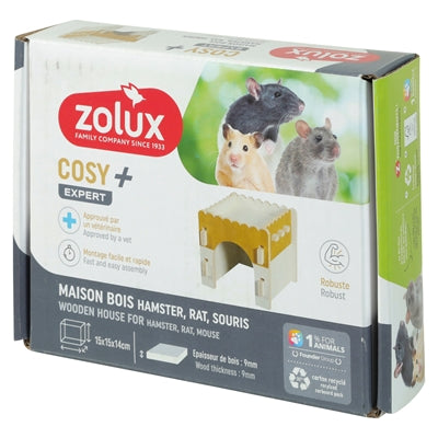 Zolux knaaghuis cosy hamster rat muis hout