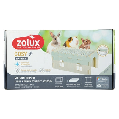 Zolux knaaghuis cosy konijn uitbreiding hout