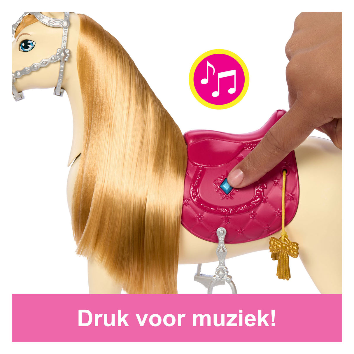 Barbie rätselhaft, das große Pferd, das ein Pferd jagt, ein Tanz- und Showpferd jagt