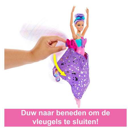 Tanzende und flatternde Barbie-Puppe – magische Schmetterlingsflügel