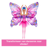 Tanzende und flatternde Barbie-Puppe – magische Schmetterlingsflügel