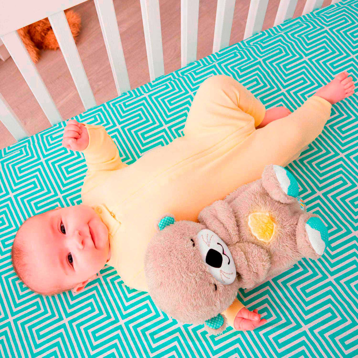 Fisher-Price Bedtime Otter 30 cm – Babyspielzeug – 0 bis 6 Monate – Kuscheltier