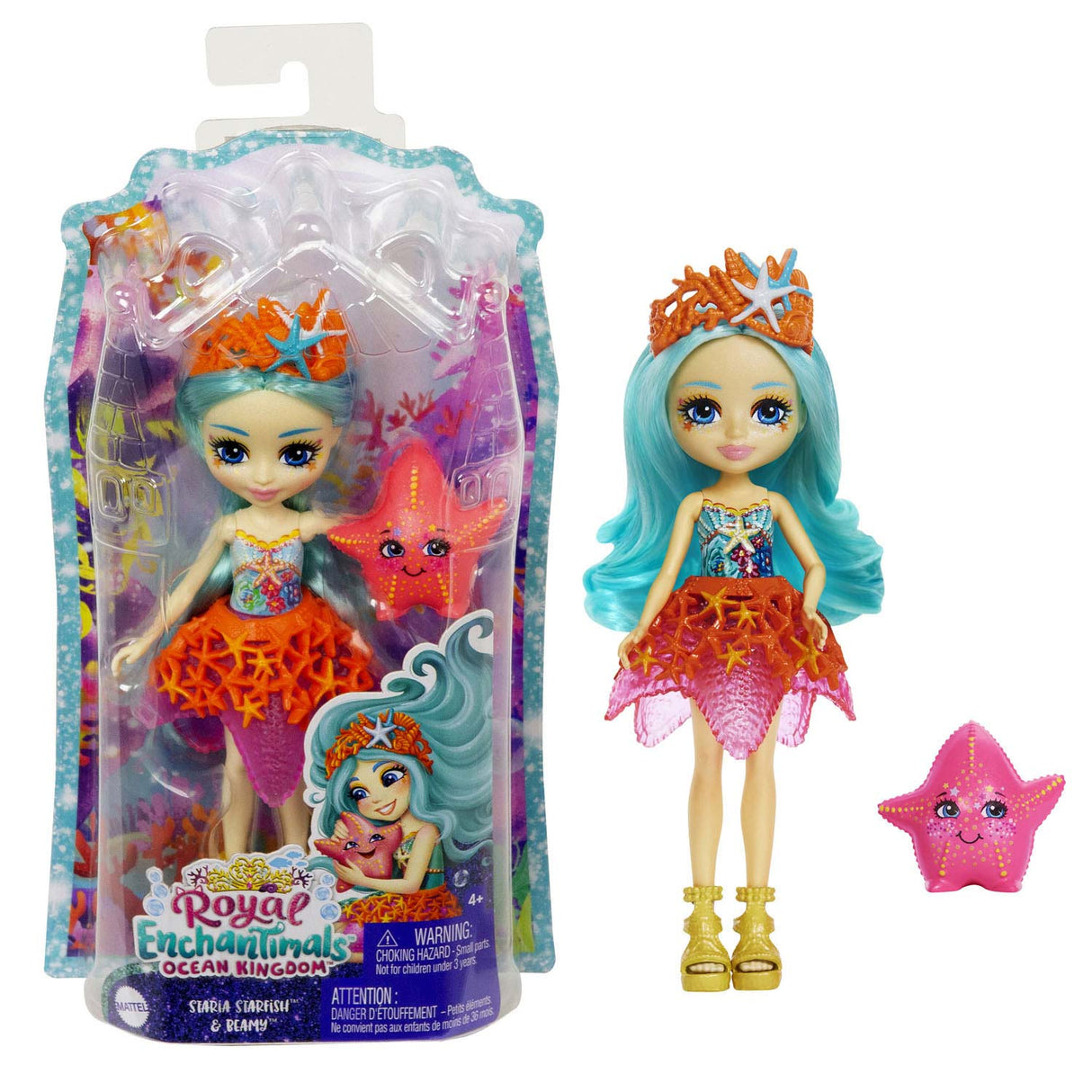 Mattel Enchandimals Ocean Kingdom Starria Starfish Beamy