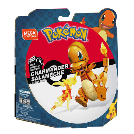 Mega Construct Pokemon-Bauset – Charmander – 180 Teile.