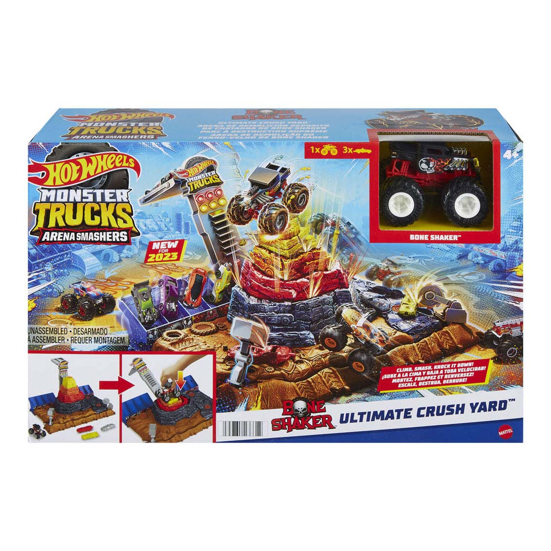 Hot Wheels Monster Trucks Arena Bone Shaker – Spielzeugauto-Rennstrecke