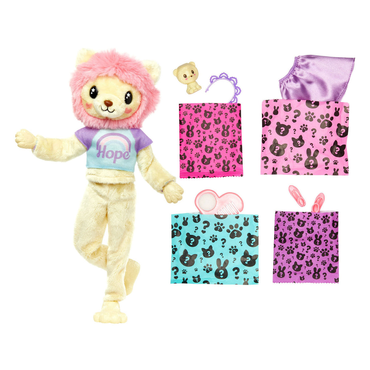 Mattel Cutie Reveal Pop Cozy Cute Tees Series Lion