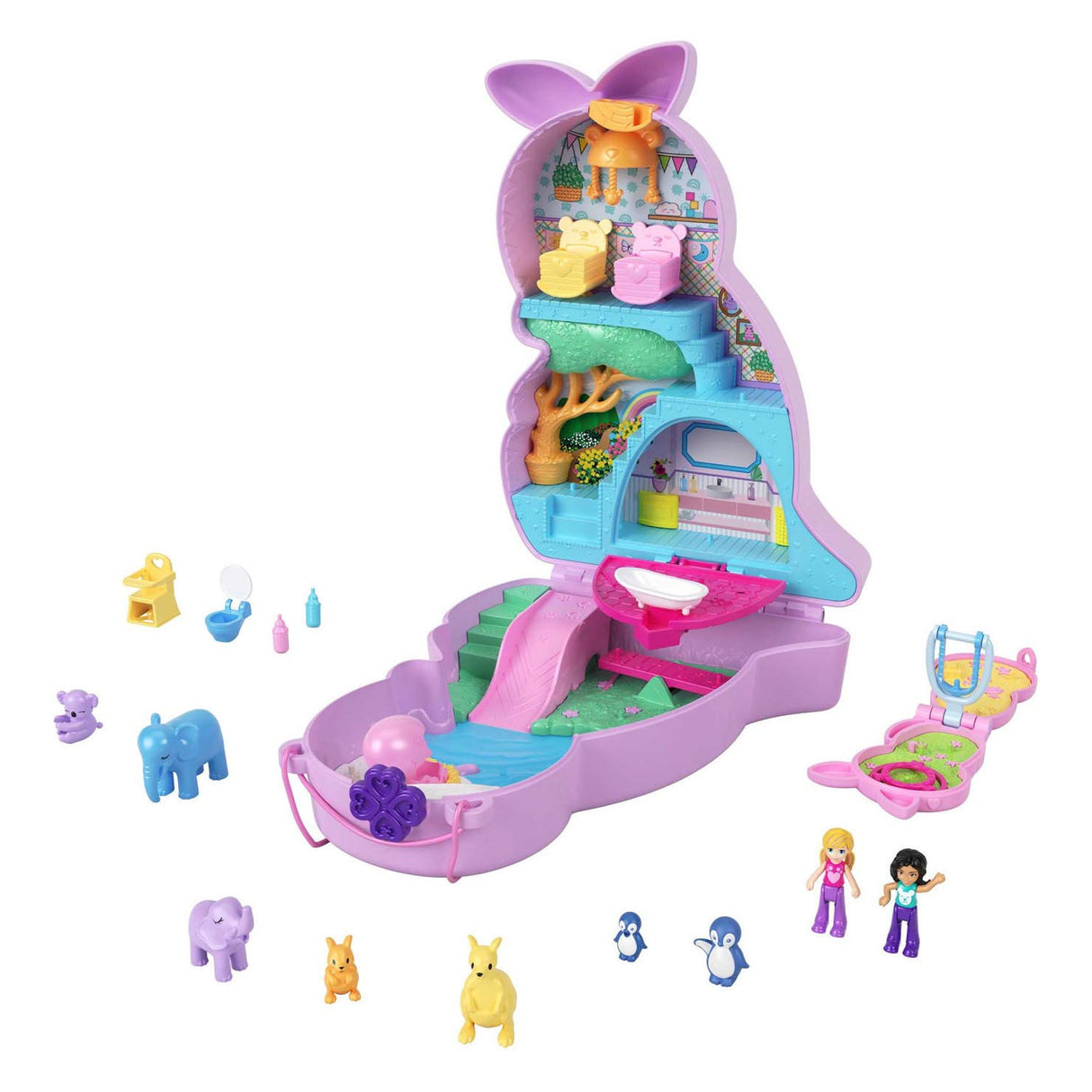 Mattel Polly Pocket Mama en Joey Kangoeroe Tas Speelset