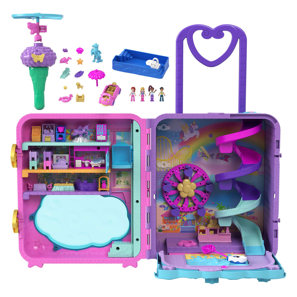 Mattel polly Pocket Polyville Resort Rolkoper Play Set