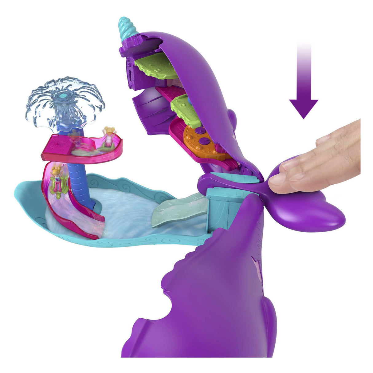 Mattel polly Pocket Abenteuer an der Fonkekl Cave Nachwal Aventure Bootsetset